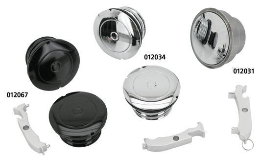 GZP Blk screw-in flush mount gas cap set