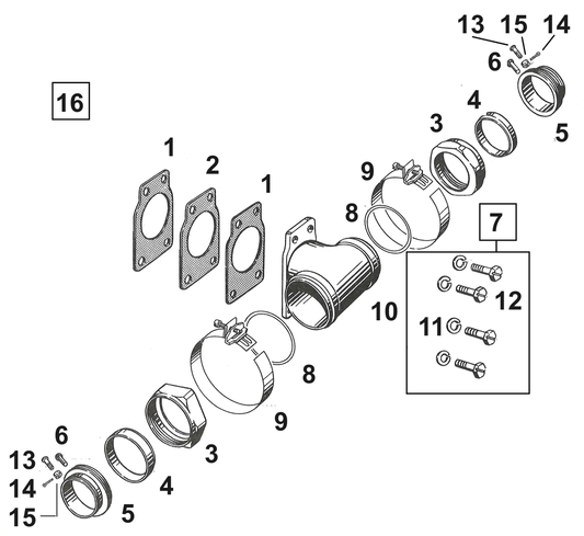 COLONY intake manfold nuts OHV40-54 Chr