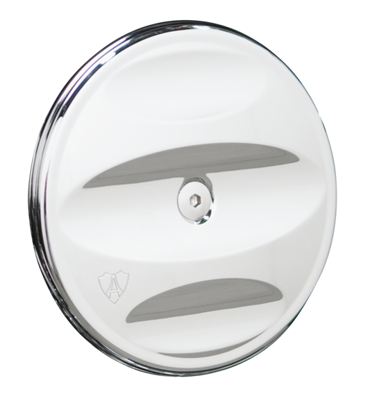 STG-I BILLET COVER, SCALLOPED CHROME
