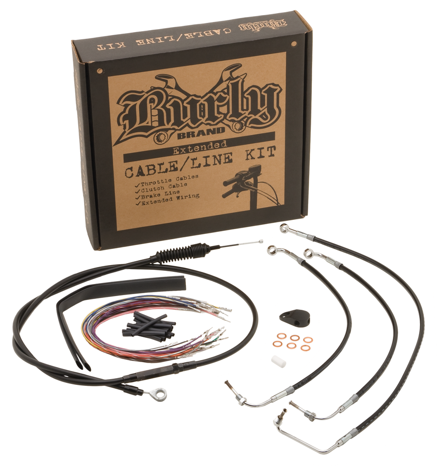 Cable kit black 15" bar no-ABS FLHT14-16