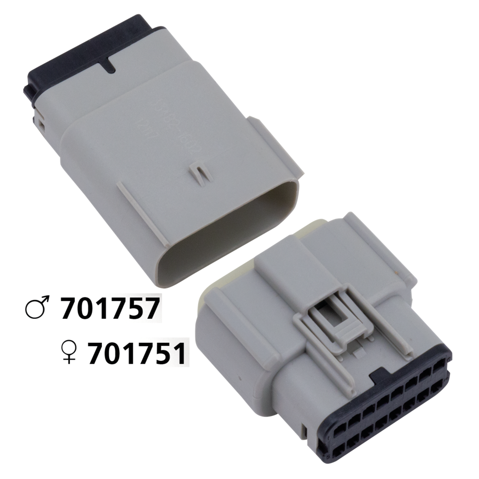 Molex 07Up 16-Position Male Gray OEM7249