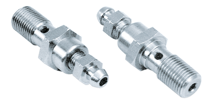 Banjo bolt w/bleeder nipple 3/8-24 Chrom
