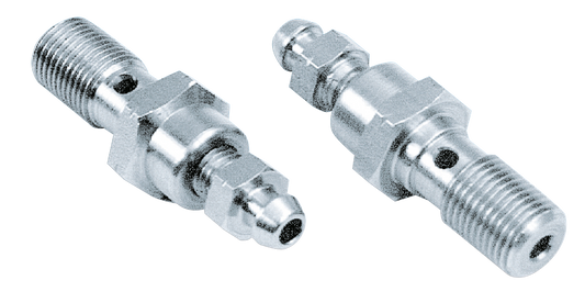 Banjo bolt w/bleeder nipple 3/8-24 Chrom