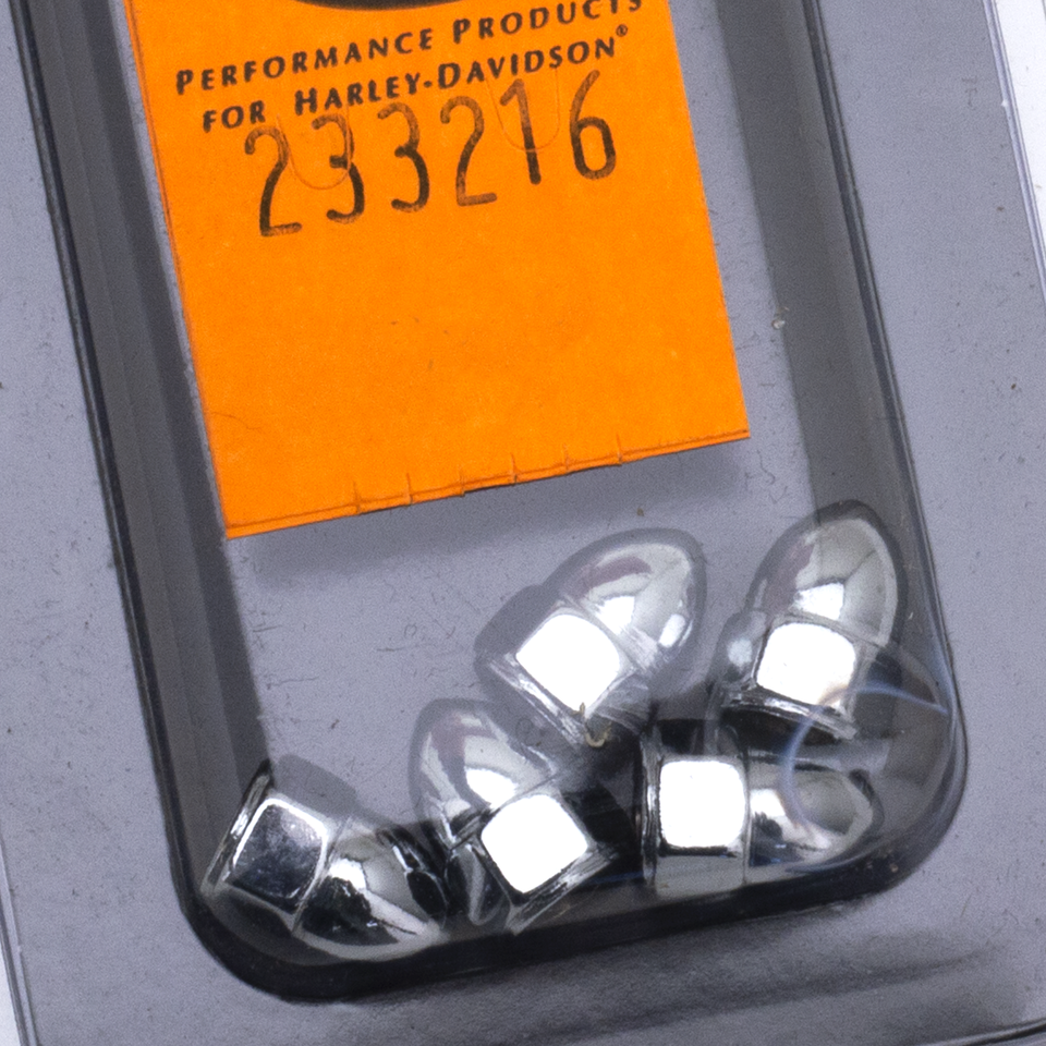 Blister Chrome acorn nuts 10-32 set/5