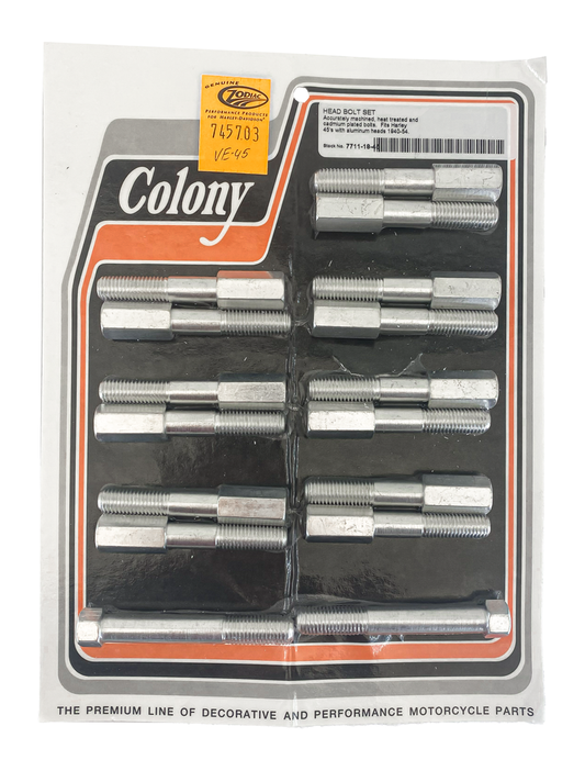 Bolt set f/45CI 1:5 alu heads, white pla