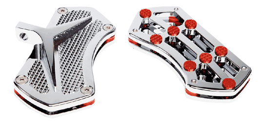 DIAMOND PSSNGR FLRBRD CHR W/ GEMS RED