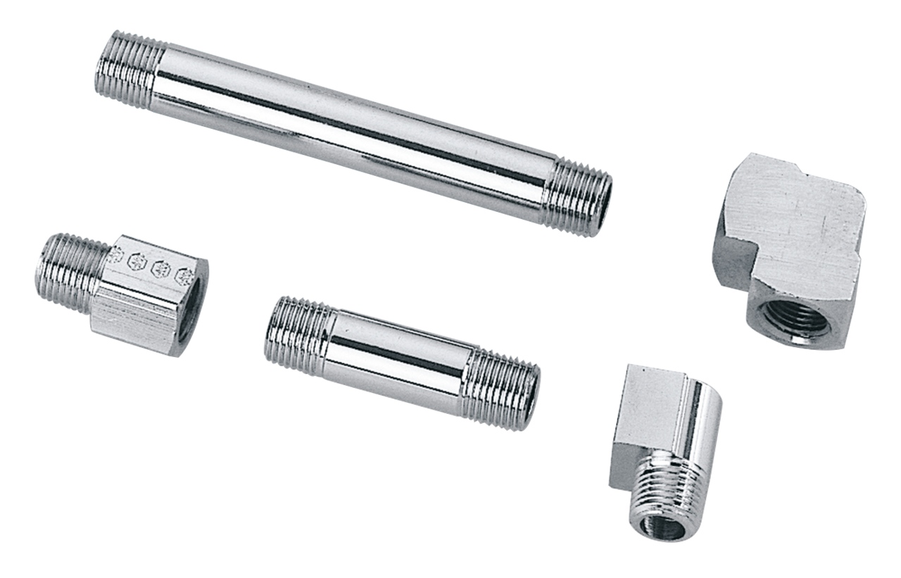 Chrome plated 1/8 pipe 1.5" long
