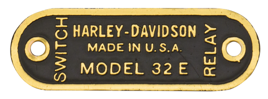 Name plate relay-switch brass 32E genera