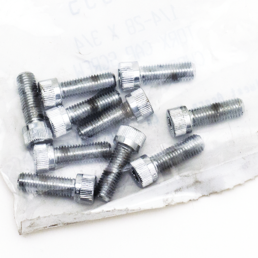 10pck Knurled torx screw 1/4-28x3/4",UNF