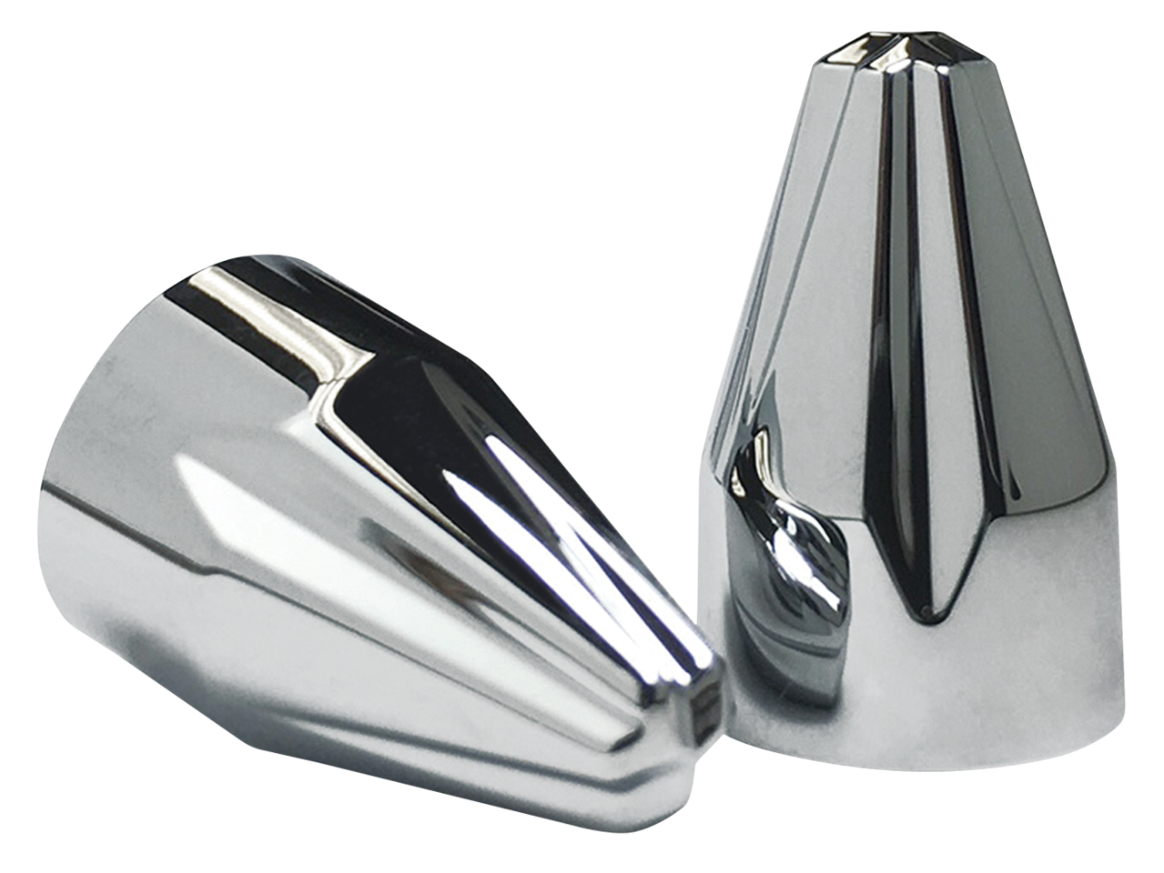 Fluted Spike Bolt Cap Kit for M8 Chrome