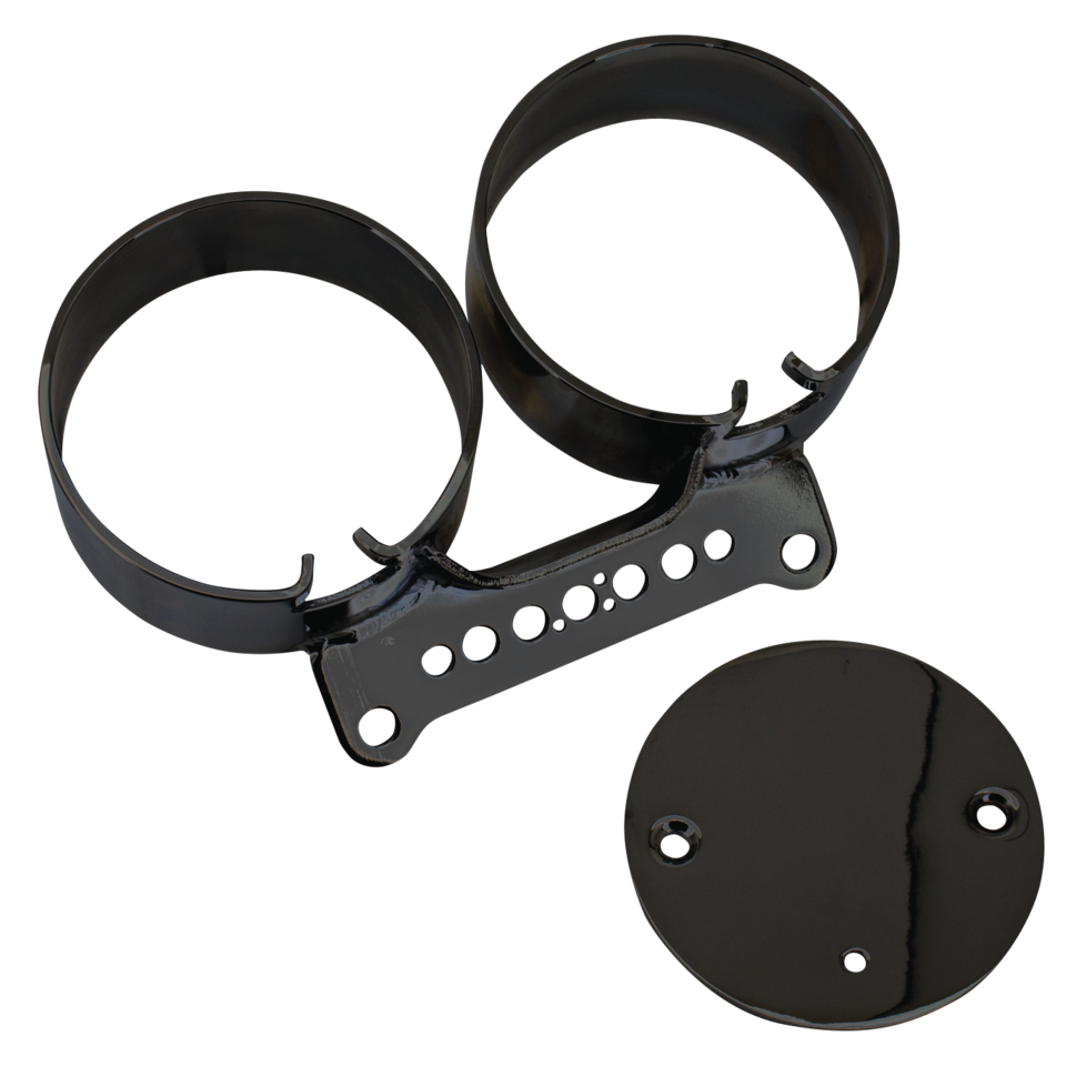 GZP Blk dual gauge mnt brckt XL/FXR95-05