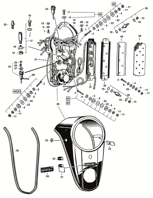 GZP Dash mounting bolt H-D FL