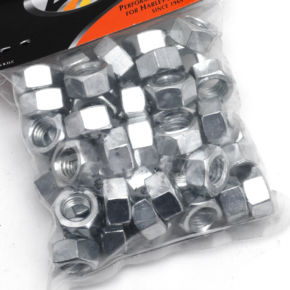 GZP 50pck nut 7/16-14 UNC zinc