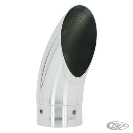 3.5" turn-down/out chrome end cap ID-ser