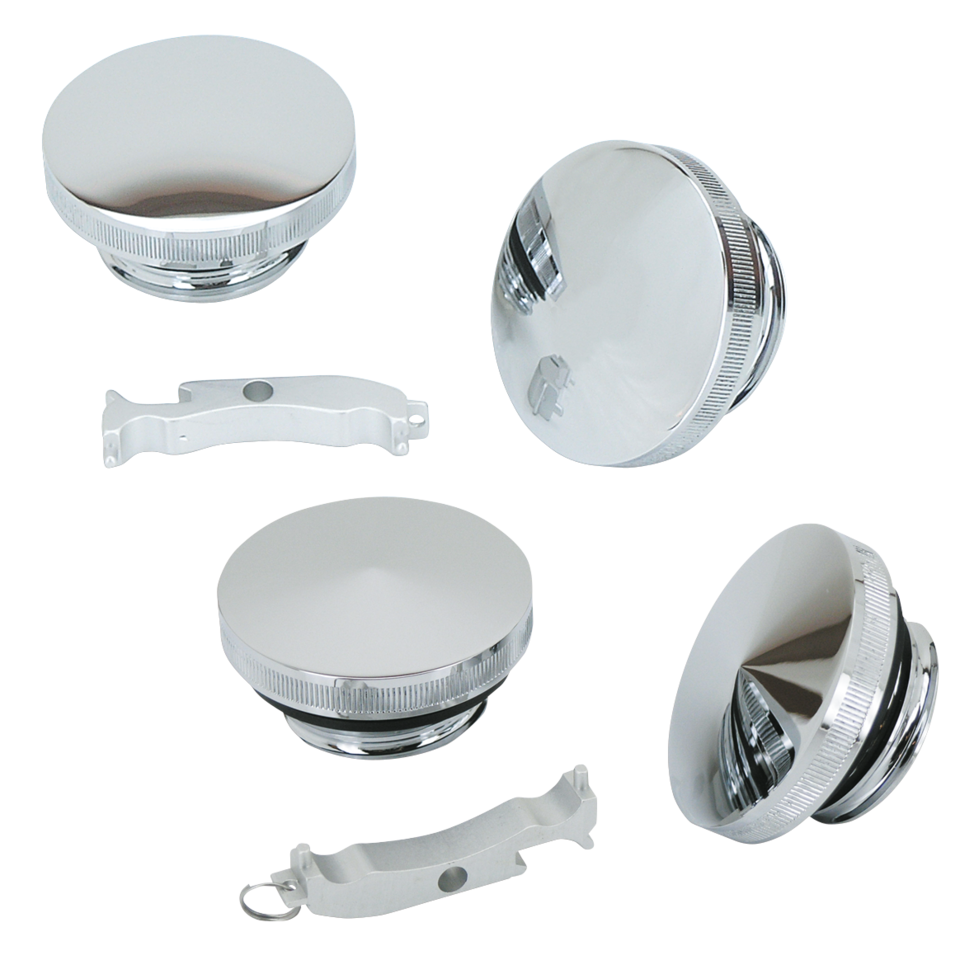 GZP Chr Pointed gascap & paint saver Set