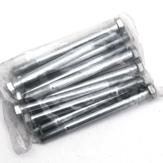 10pck hex bolt 3/8-24x4-1/2" UNF zinc
