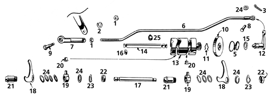 Colony shifter rod clevis pin kit 45CI