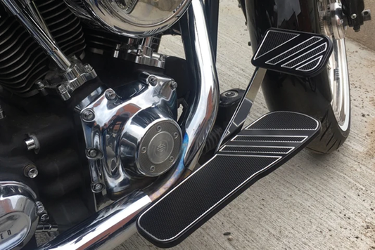 Stripes Brake Pedal Black Anodized