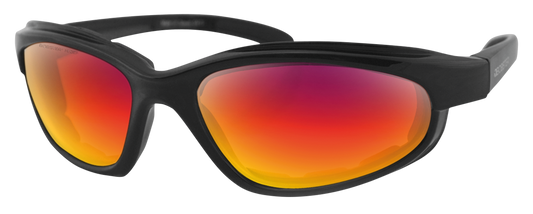 Fat Boy Sunglass Mat Blk Purple HD Red