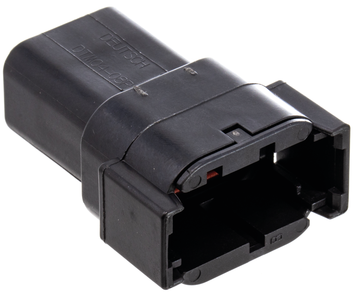 DTM 8-Pos Blk Recept w/ Terminals & Wedg