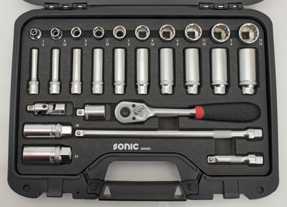 Sonic 53pc 3/8" drive socket set SAE