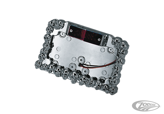 GZP Licencepl. LED chr/w skulls triangle