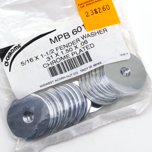 25pck Flat washers 5/16" X 1 1/2"