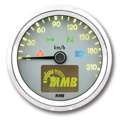 MMB ELT48 Speedo 120mph black/chr/yello