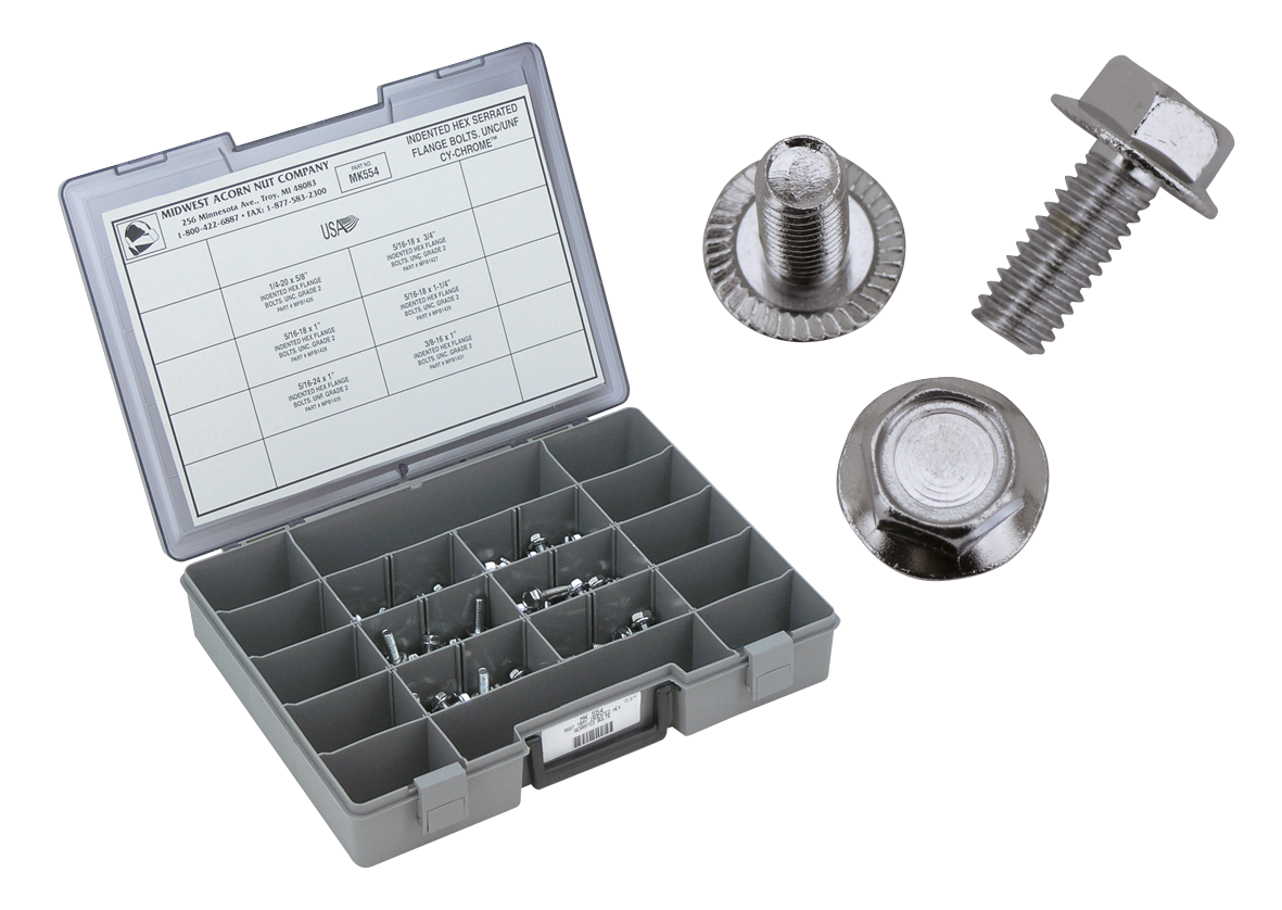 Assortment tray indent hex serrated