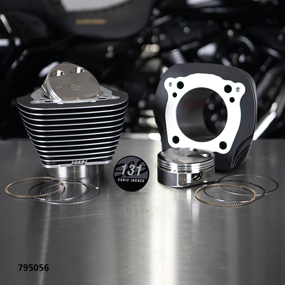 S&S 131CI big bore kit ME17-up blk grani