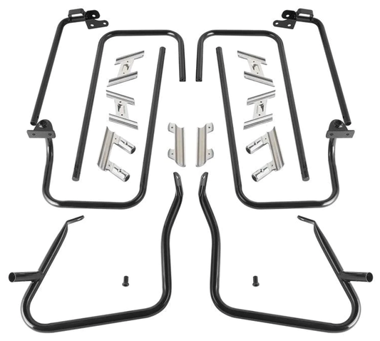 Saddlebag Guards Black/Chrome FLH/T14-Up