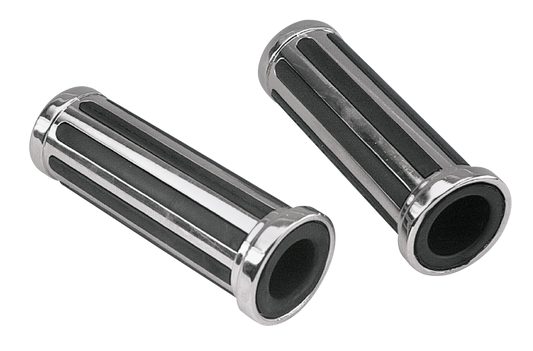 GZP Streamliner grip set chrome/rubber 7
