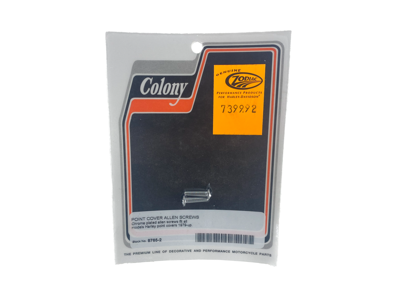 Chrome hex button head ign.cvr screws