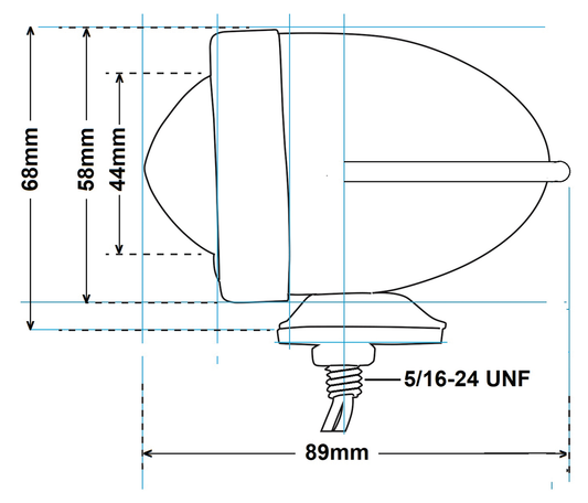 GZP Bullet light winged red