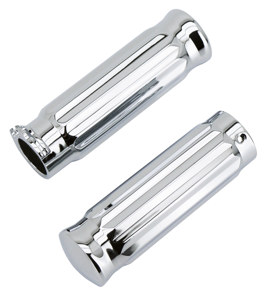 GZP Chrome barrel style V-groove grip