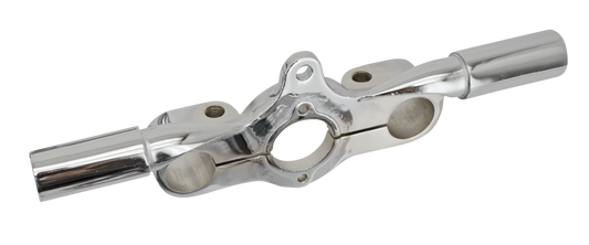 triple clamp inline with ears for risers