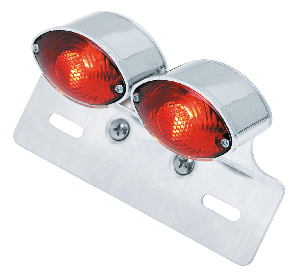 GZP Dual mini cateye taillight w/lic.brc