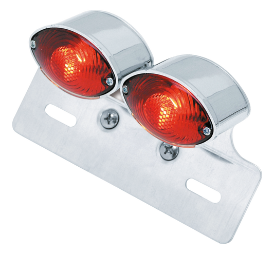 GZP Dual mini cateye taillight w/lic.brc