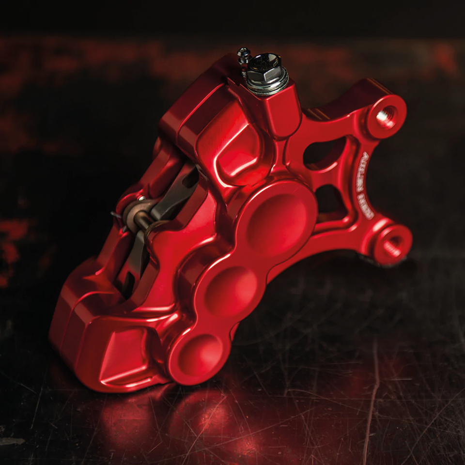Right 6-piston caliper 14" red
