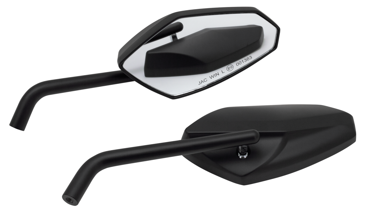 GZP Black Deluxe Street Rod mirrorset