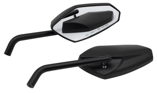 GZP Black Deluxe Street Rod mirrorset