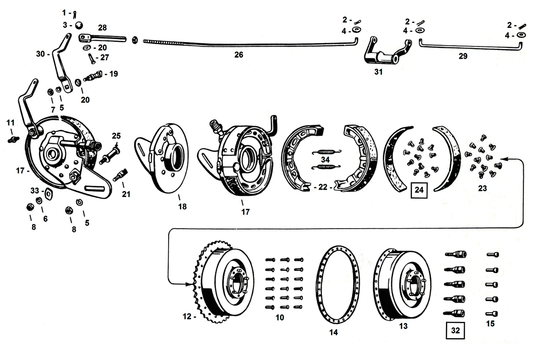 Washer,spring,shaft front/rear brake WL