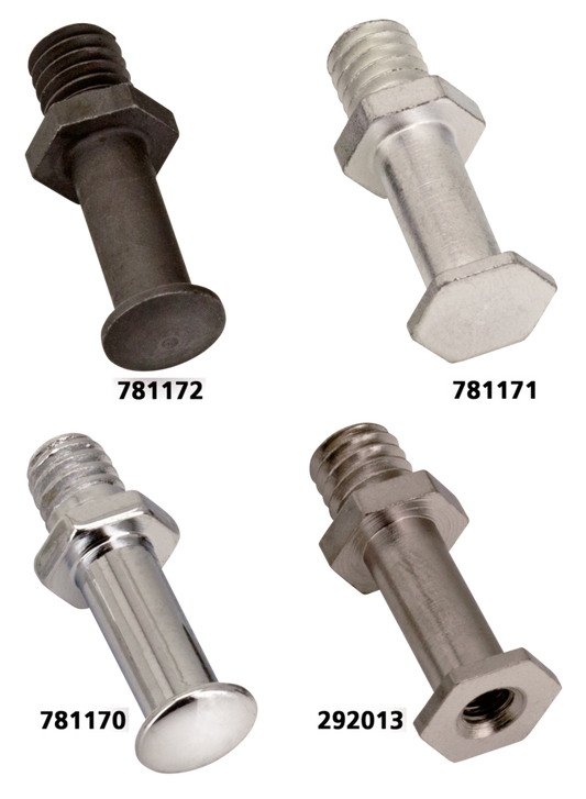Kicker spring stud, white plated