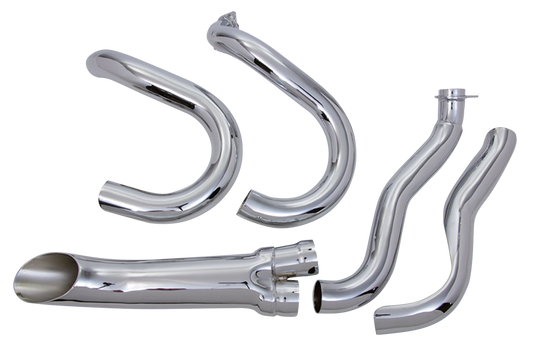 Chrome open 2:1 exhaust BT70-84