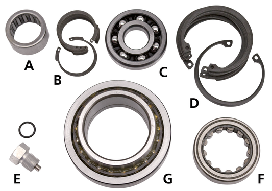 Ball bearing, door to mainshaft, BT14-up