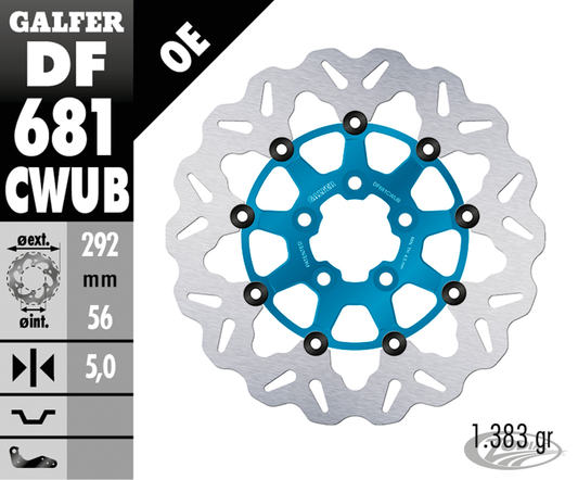 Galfer Wave RR Floating 11.5" Blue