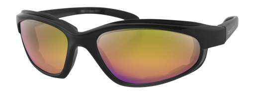 Fat Boy Sunglass Mat Blk Purple HD Yello