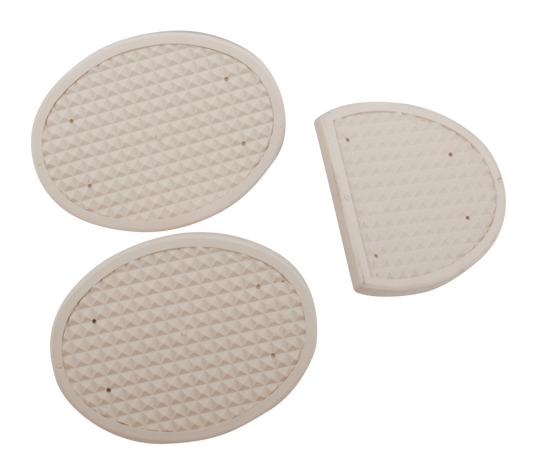 3Pc Clutch and brake pedal pad set White