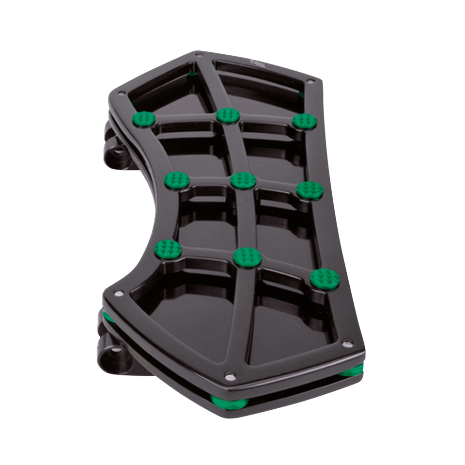 DIAMOND FR FLRBRD BLK W/ GEMS GREEN