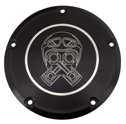 Piston Helmet Derby Cvr Blk FLH/T16-up